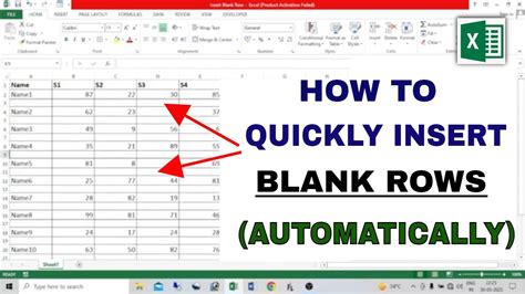 Insert Blank Row After Every Data Row In Excel Excel Tip