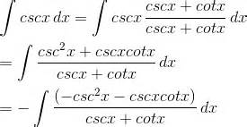 Calculating the Integral of cscx Explained