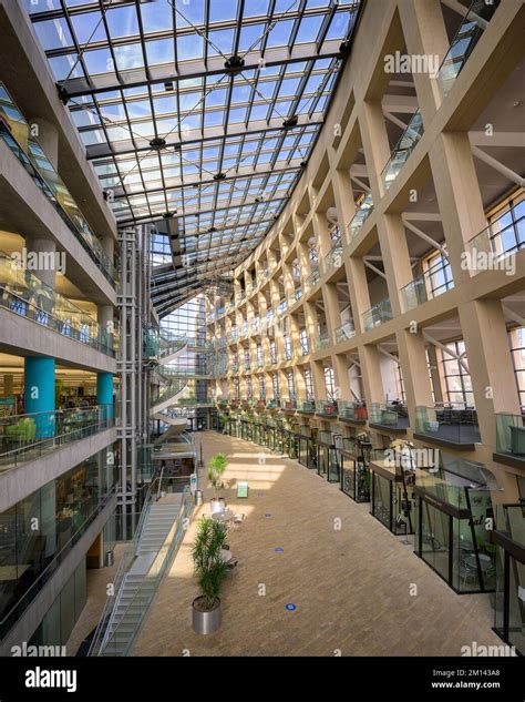 Interior Lobby Atrium Inside The Modern Salt Lake City Public Library