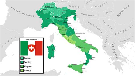 Italian Confederation Italy Formed By Switzerland R Imaginarymaps Italian Confederation Italy Formed By Switzerland R Imaginarymaps