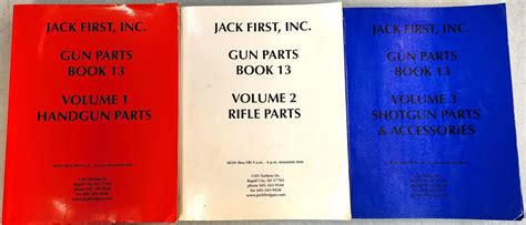 Jack First Inc 3 Volumes Gun Parts Catlogs