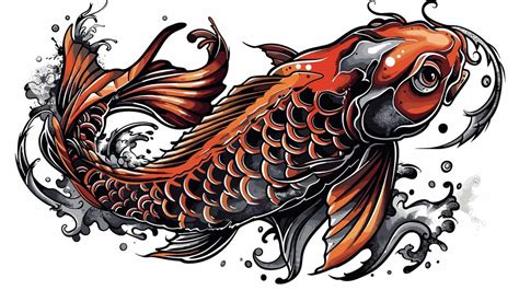 Japanese Carp Koi Fish Tattoo Vector Download