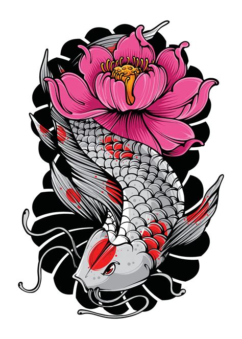 Japanese Koi Fish With Lotus Flower Tattoo Designs Japanese Koi Fish With Lotus Flower Tattoo Designs