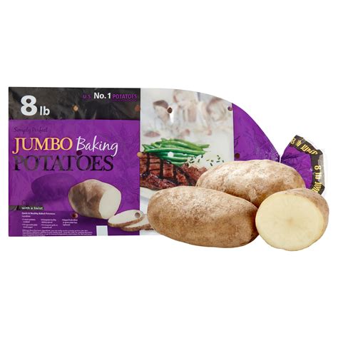 Jumbo Russet Potatoes Whole Fresh 8 Lb Bag Walmart Com