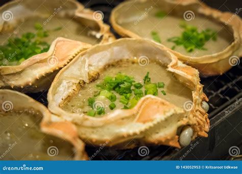 Kani Miso Japanese Food Crab Egg With Miso Paste On King Crab Shell