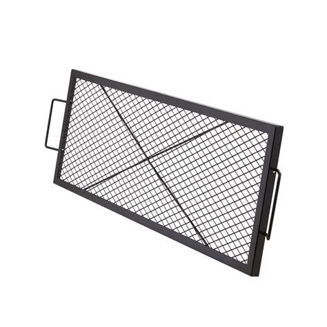 Kffkff X Marks Fire Pit Grill Grate Rectangular Cooking Grid Durable