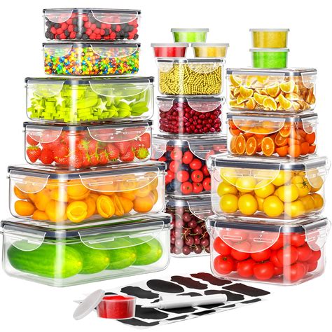 Kids Savings Bank 48 Pack Plastic Food Storage Containers With Lids 16Oz 32Oz Disposable Meal Prep Containers Bpa Free Leakproof Plastic Containers With Lids