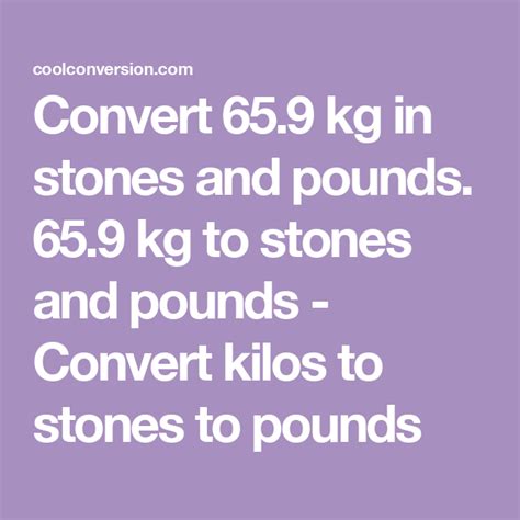 Kilos To Pounds To Stones Convert All Of Them