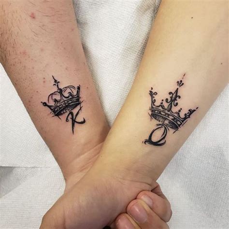 King Queen Tattoos For Couples