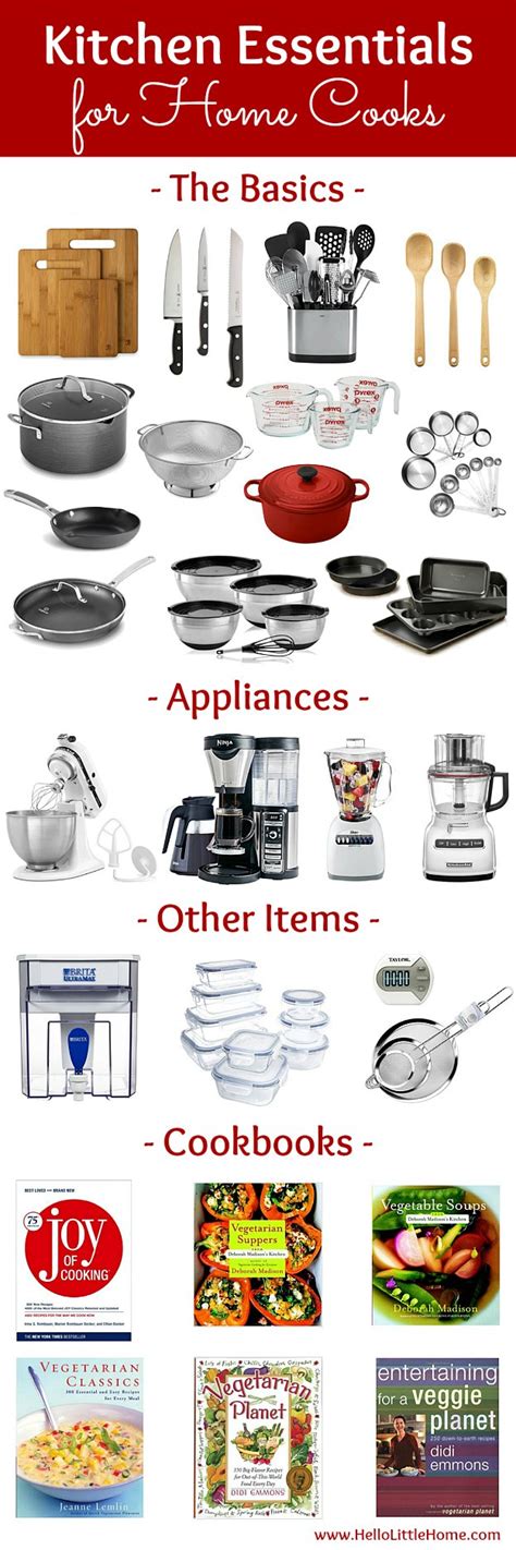 Kitchen Essentials List For Home Cooks Hello Little Home