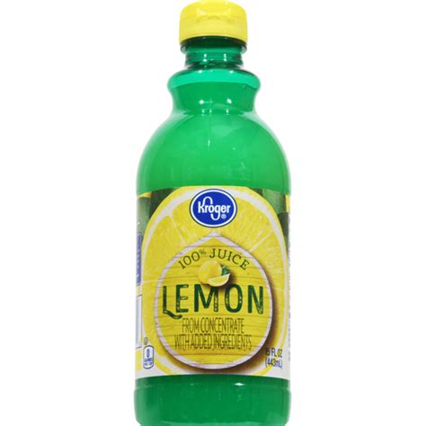 Kroger 100% Lemon Juice (15 Fl Oz) Delivery Or Pickup Near Me - Instacart
