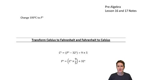 Kstevmath Pre Algebra Math U See Converting Between Fahrenheit And Celsius Lessons 16 And 17