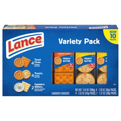 Lance Variety Sandwich Crackers 10 Ct Gj Curbside