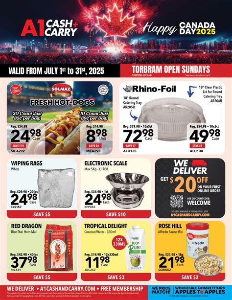 Latest Wholesale Shopping Monthly Flyer A1 Cash And Carry Burlington