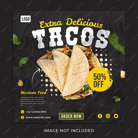 Latina American Food Mexican Tacos Social Media Post Premium Psd Latina American Food Mexican Tacos Social Media Post Premium Psd