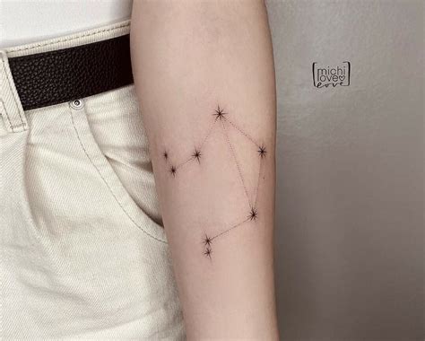 Libra Constellation Tattoo On The Wrist