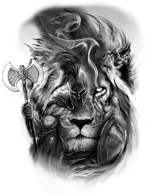 Lion With Warrior Tattoo Artofit