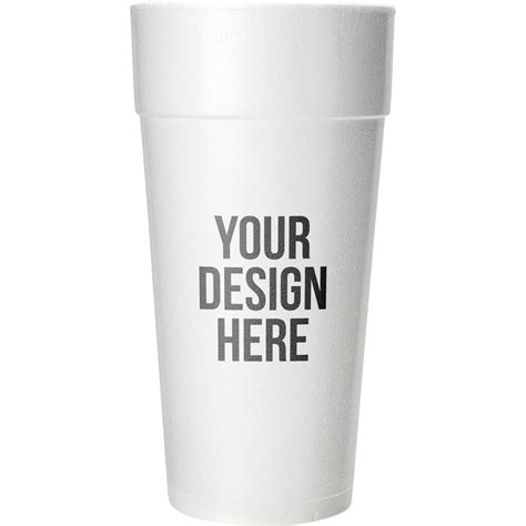 Logo Tall Styrofoam Coffee Cups 24 Oz