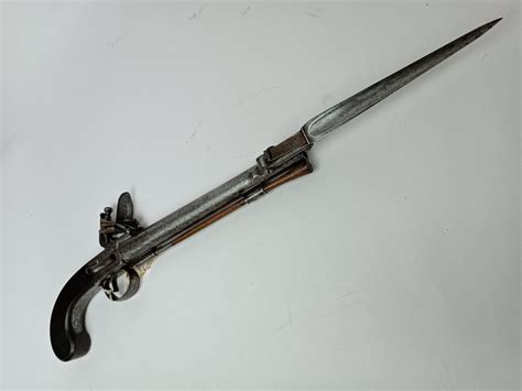 Lot Detail A Richards Flintlock Bayonet Pistol