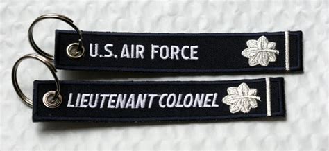 Lt Colonel O 5 Lt Col Us Air Force Key Chain Pin Up Promotion