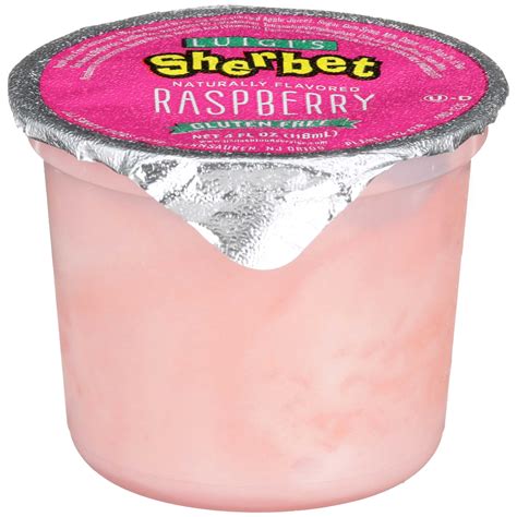 Luigis Raspberry Sherbet Cup 4 Ounce 96 Per Case Ebay