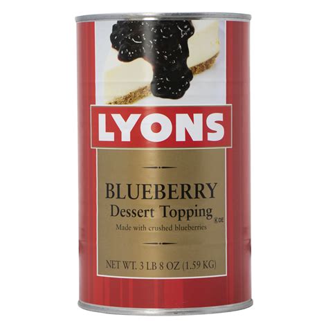 Lyons Crushed Blueberries Sundae Topping Number 5 Can 6 Per Case
