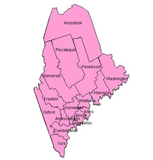 Maine Editable County Powerpoint Map For Building Regions Maps For Design