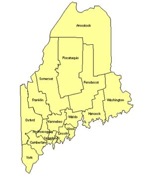 Maine Editable Us Detailed County And Highway Powerpoint Map Maps For Design