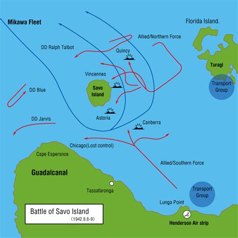 Map Battle Of Savo Island