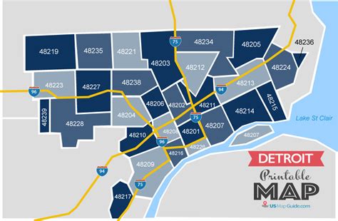 Map Of Detroit By Zip Code