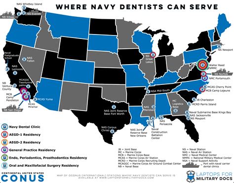 Map Of Military Bases Where Navy Dentists Can Serve Map Of Military Bases Where Navy Dentists Can Serve