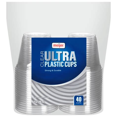 Meijer 9 Ounce Clear Plastic Cups 40 Ct Instacart