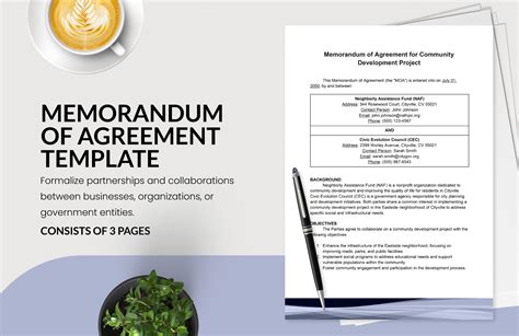 Memorandum Of Agreement Template In Pages Pdf Word Google Docs