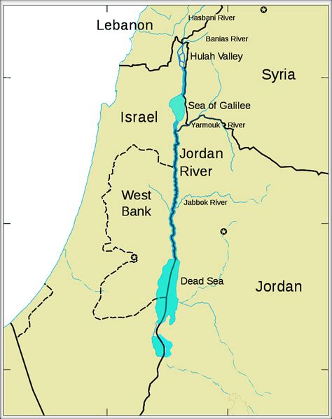 Middle East Map Jordan River