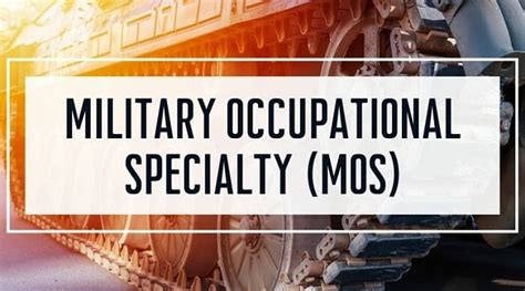 Military Occupational Specialty Guide All Branches
