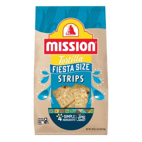 Mission Strips White Corn Tortilla Chips 18 Oz Fred Meyer