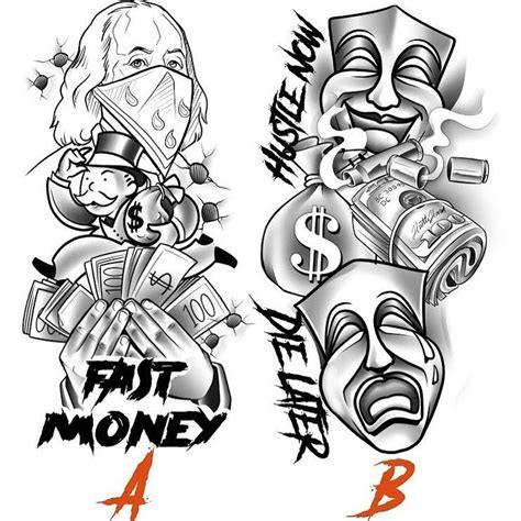 Money Hood Tattoo Designs