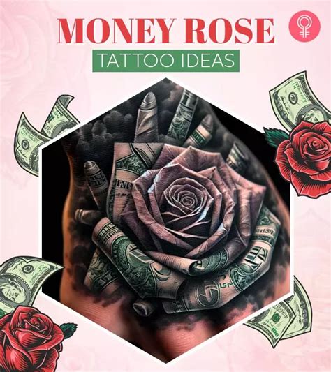 Money Rose Tattoo Design