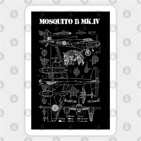 Mosquito B Mk Iv World War 2 Plane Blueprint Ww2 Plane Pin
