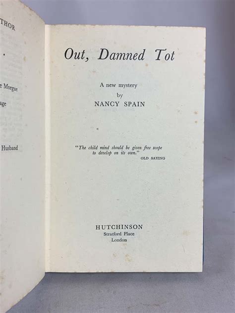 Nancy Spain Out Damned Tot First Edition 1952