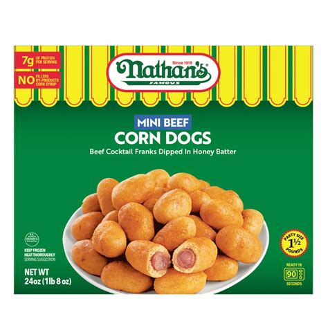 Nathan S Famous Mini Corn Dog Nuggets 0 8 Oz 200 Case