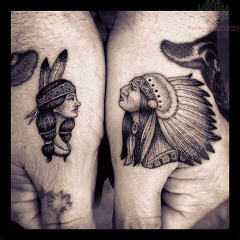 Native American Couple Tattoo