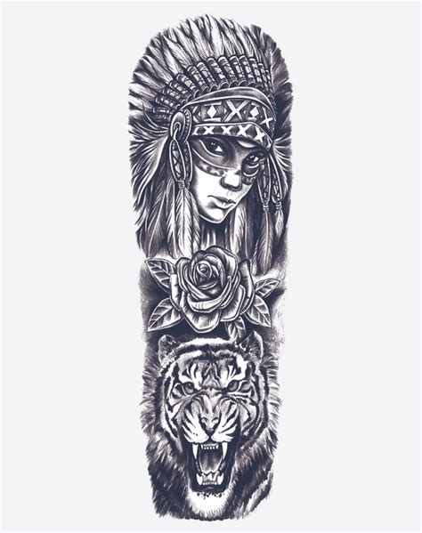 Native American Tiger Sleeve