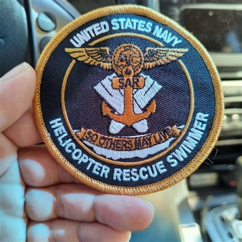 Navy Helicopter Search And Rescue Swimmer Sar Naval Aircrew Wings 12 Motorcycle Patch Etsy