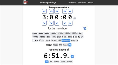 New Web App A Fast And Simple Race Pace Calculator For Runners Running Writings