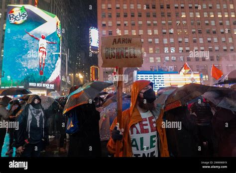 New York New York Usa 27Th Feb 2024 Activists Gathered On Times