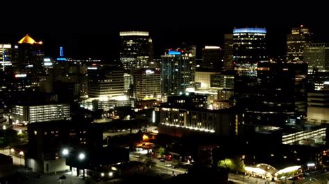 Nighttime Downtown Salt Lake City 2 697 Salt Lake City At Night Stock