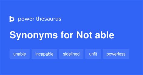 Not Able Synonyms 94 Similar Words Amp Phrases