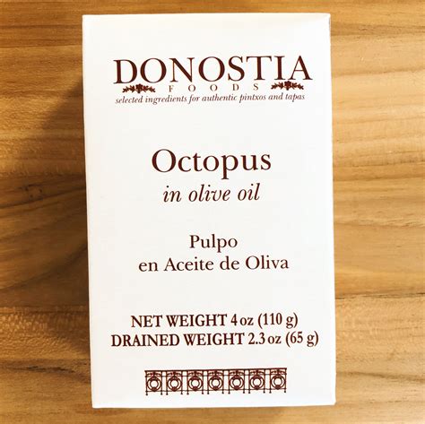 Octopus In Olive Oil Pulpo In Aceite De Oliva Donostia Foods