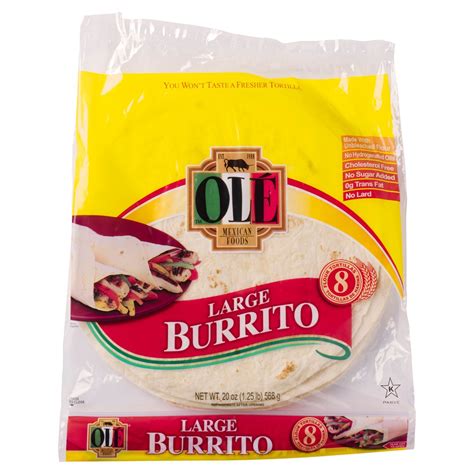 Ol Mexican Foods Large Burrito Flour Tortillas 8 Count 20 Oz Shoprite Ol Mexican Foods Large Burrito Flour Tortillas 8 Count 20 Oz Shoprite